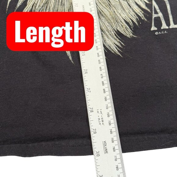 VINTAGE Alaska Wolf Shirt Adult Size 2X Black Graphic Nature Tee Mens T-shirt - Picture 6 of 6